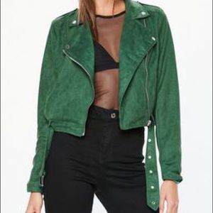 Green suede jacket